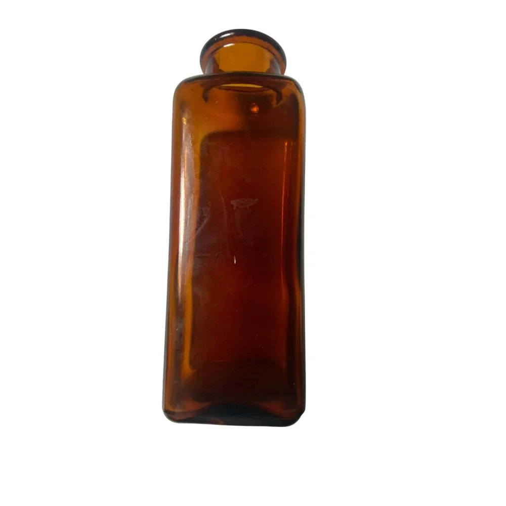 Vintage MCM Amber Brown Glass Vase Flared Rim Mid Century Modern Decor